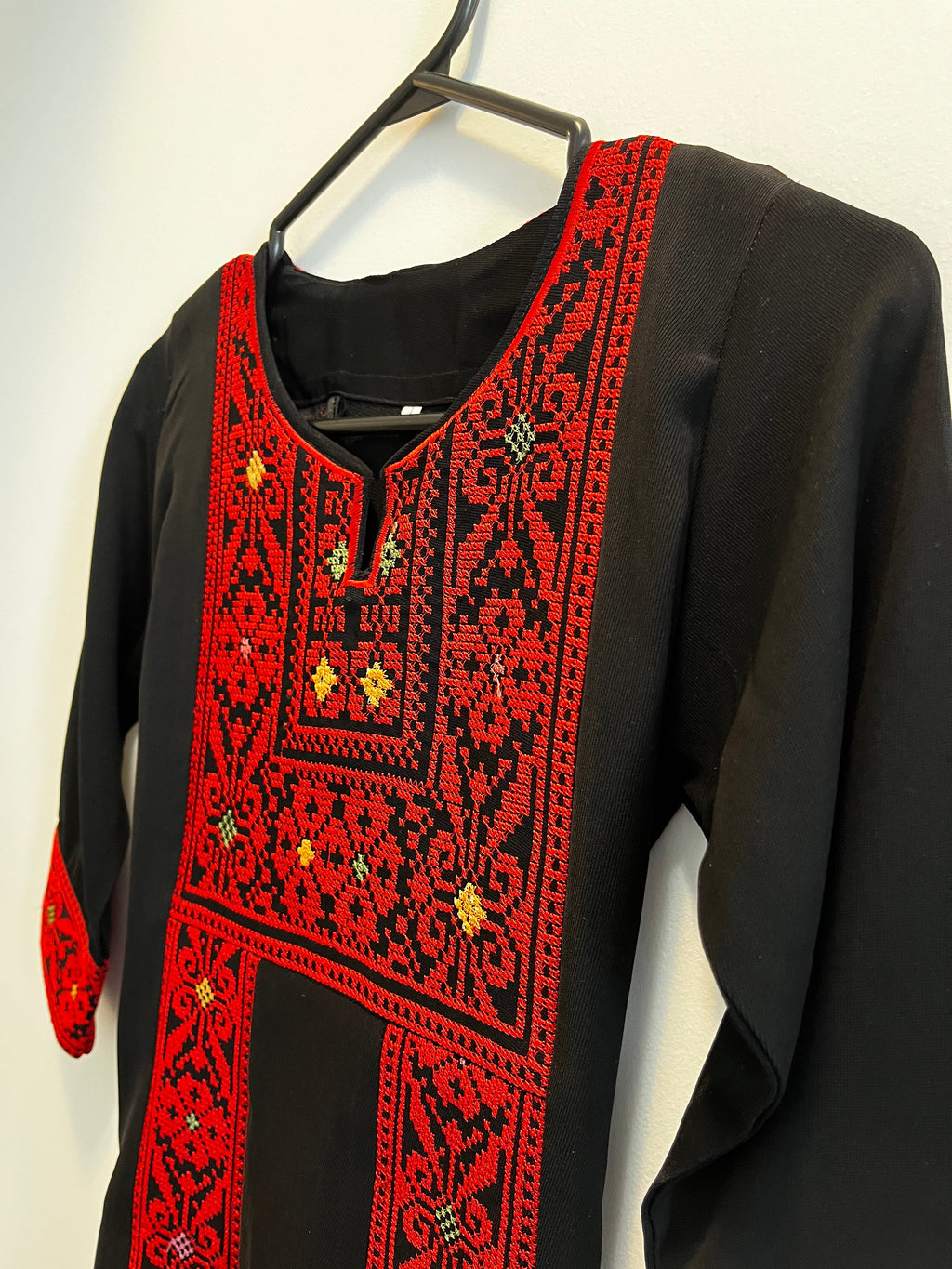 Kids Long Sleeve Full Embroidered Palestinian Thobe