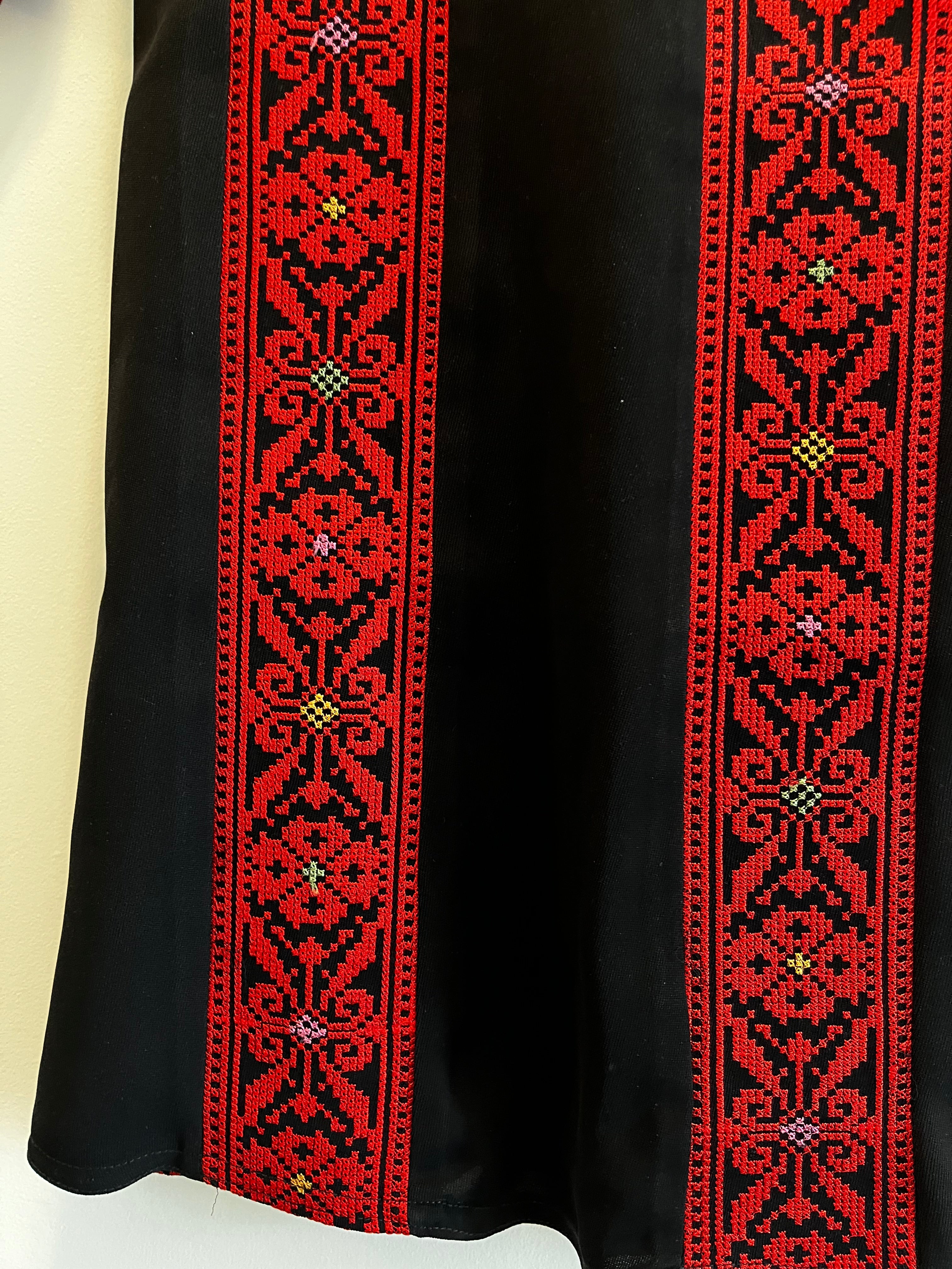 Kids Long Sleeve Full Embroidered Palestinian Thobe